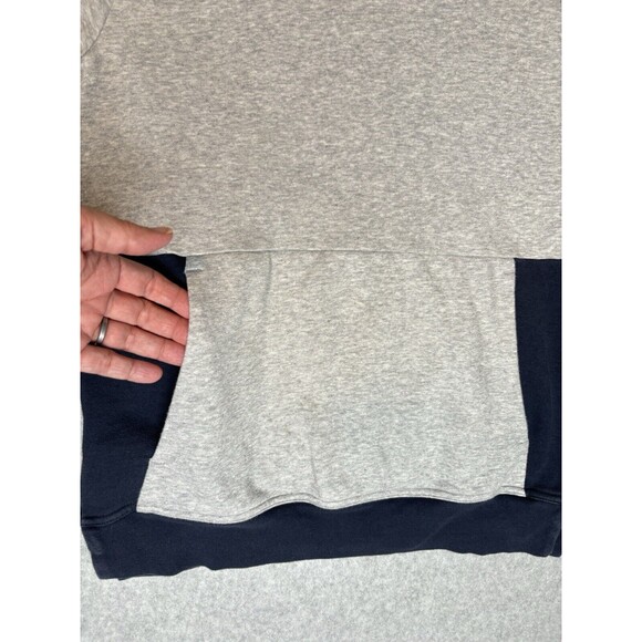 Adidas Men's S2S Kangaroo Grey Blue Pullover Hoodie Sweatshirt Zip Sides Small - Picture 3 of 15